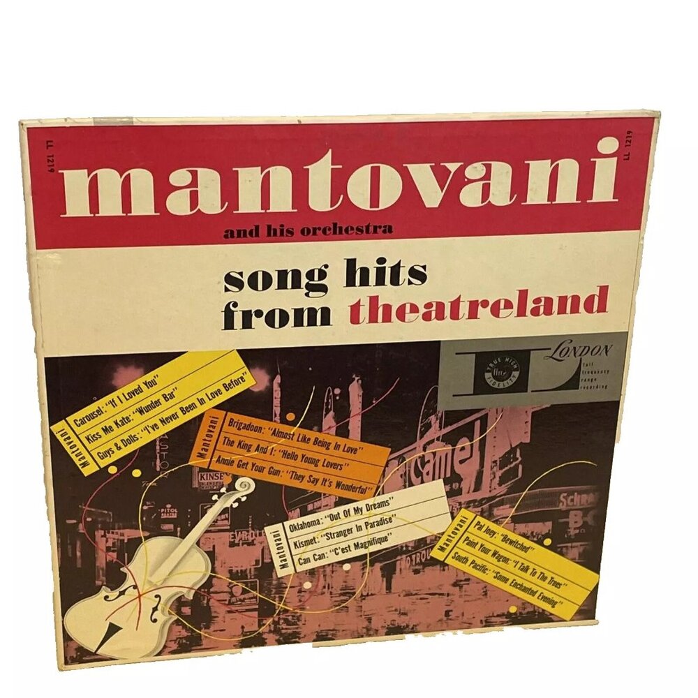 Mantovani Song Hits From Theatreland (Vinyl, 1955) London LL 1219 VG+ LP Record